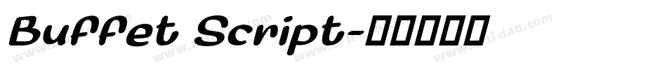 Buffet Script字体转换